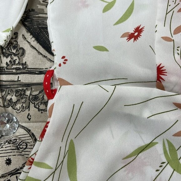 MISSGUIDED Floral Polka Dot Wrap A-Line Dress - Picture 8 of 16